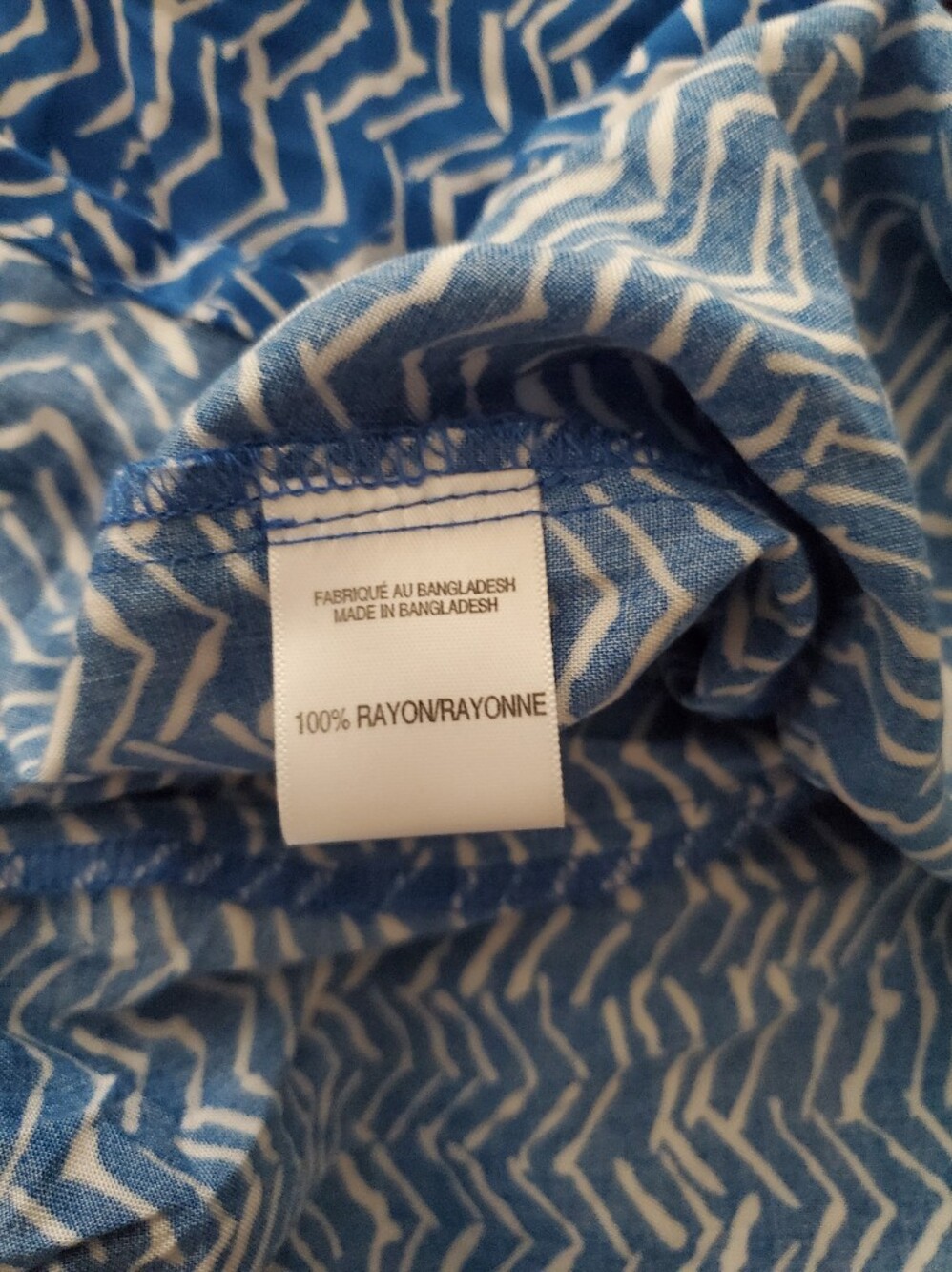 Sleeveless Blue Printed Maxi Dress with V-Neck - Picture 5 of 14